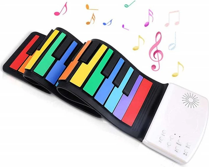Tastierë piano me rrotullim Moye Rainbow Roll Up, 49 taste, 128 tone, shumëngjyrëshe