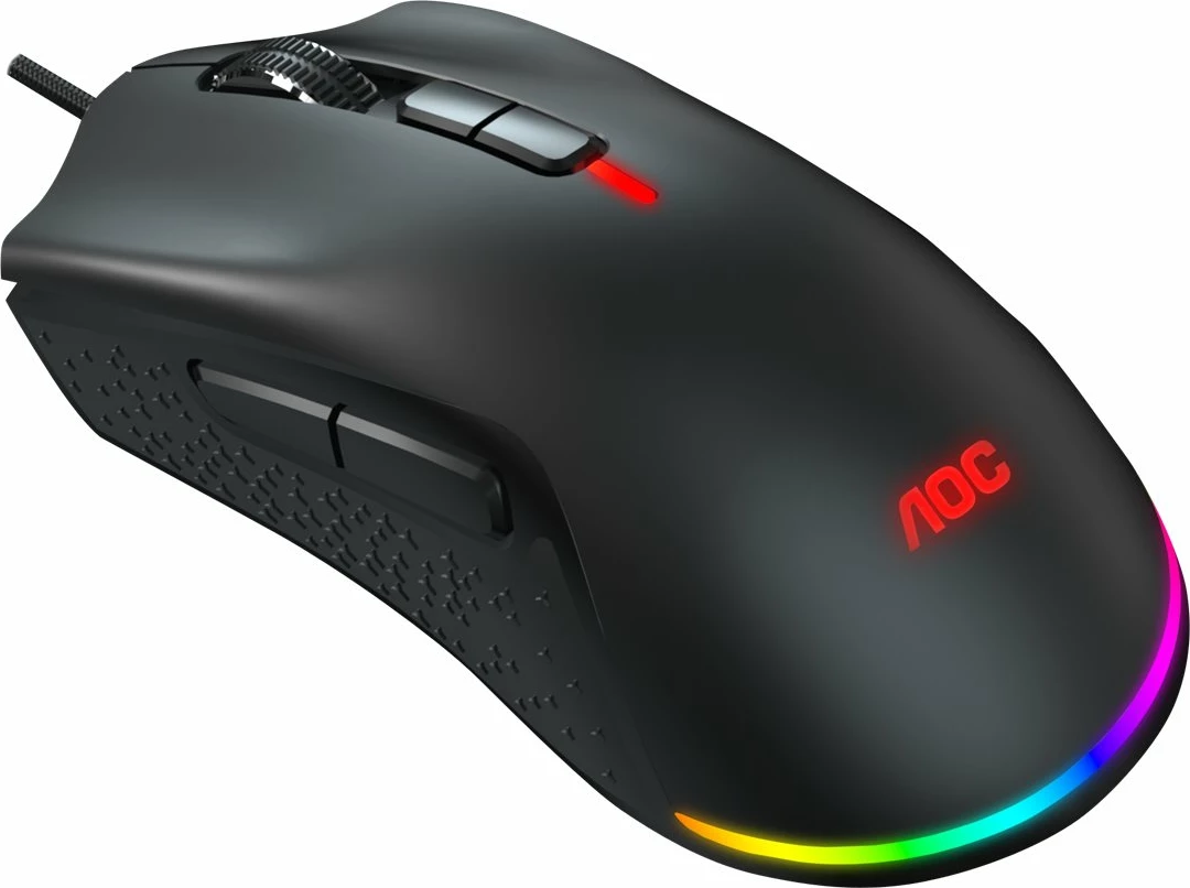 Maus gaming AOC GM530B, 16,000 DPI, 7 butona, RGB, i zi