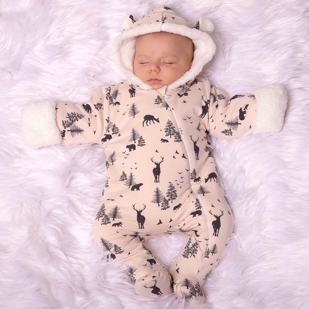 Kombinezon dimri bebe, Nicol Bambi, madhësia 80 (9-12m), bezhë
