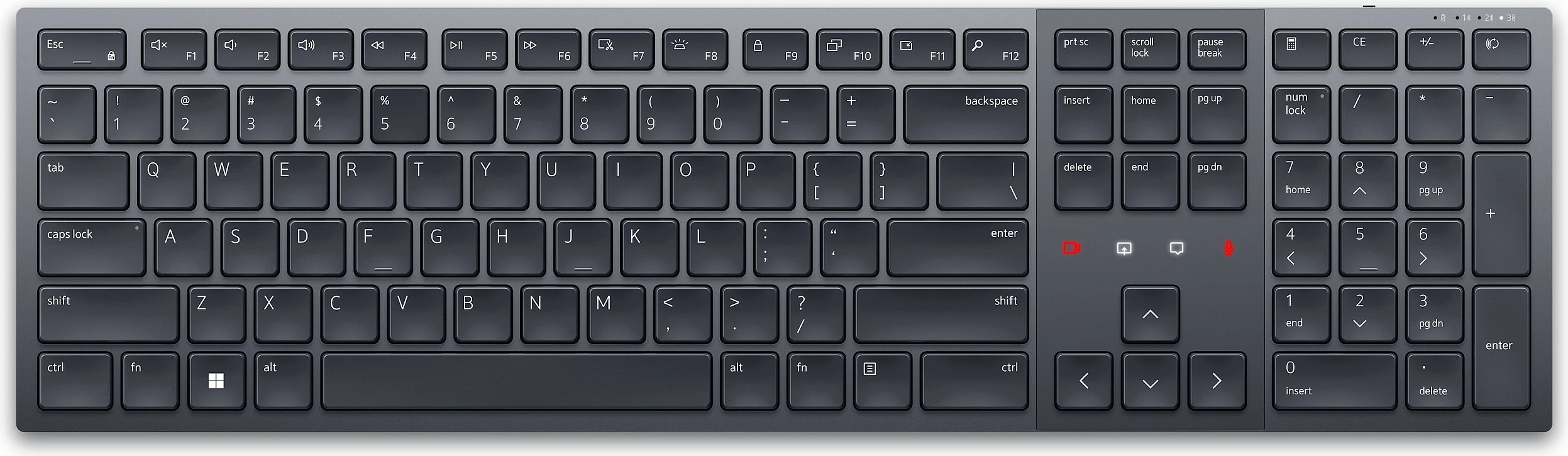 Tastierë DELL KB900, full-size, wireless, RF + Bluetooth, QWERTZ, grafit
