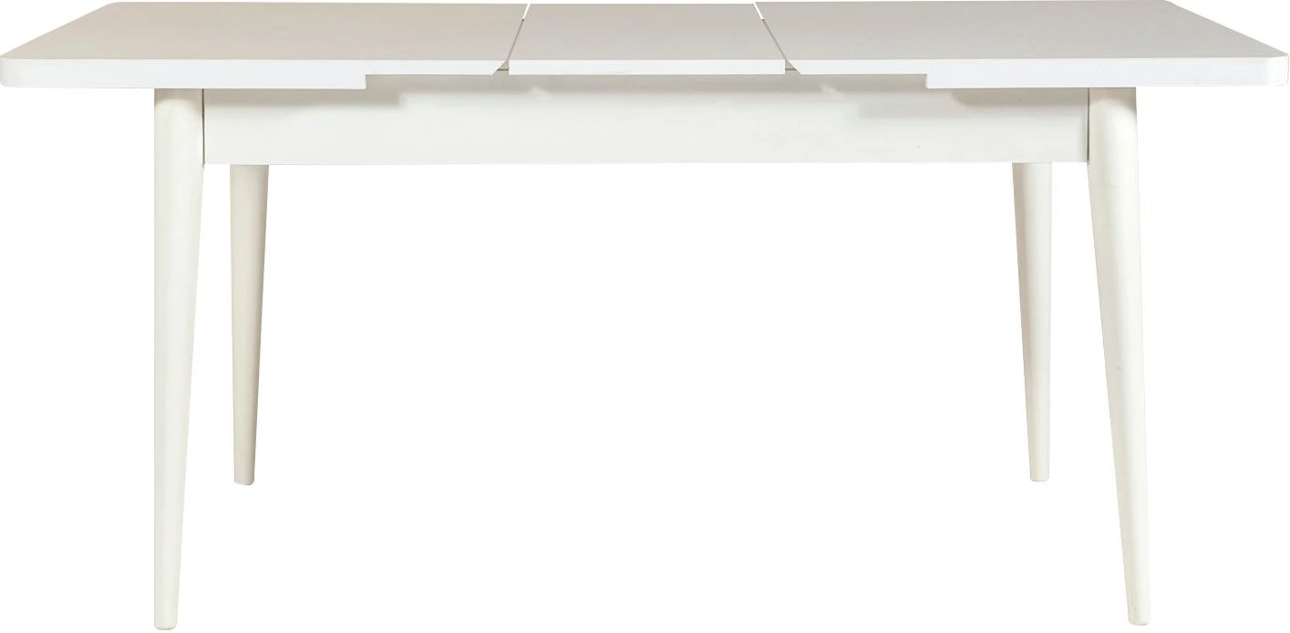 Tavolinë me karrige të zgjatshme Hanah Home, Vina, ngjyrë e bardhë dhe gur, 5 copë