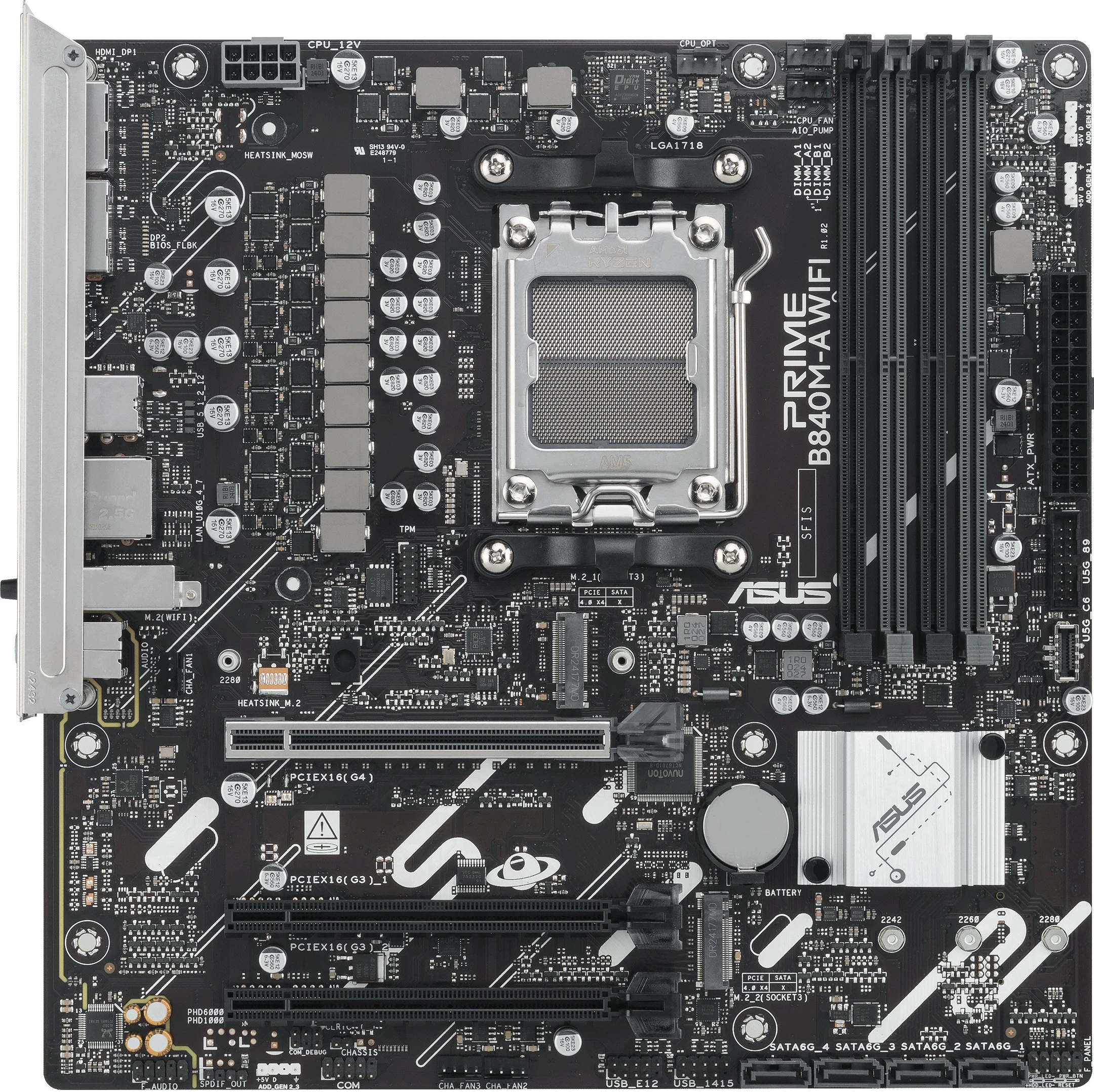 Pllakë amë ASUS Prime B840M-A WIFI, micro ATX, Bluetooth 5.3