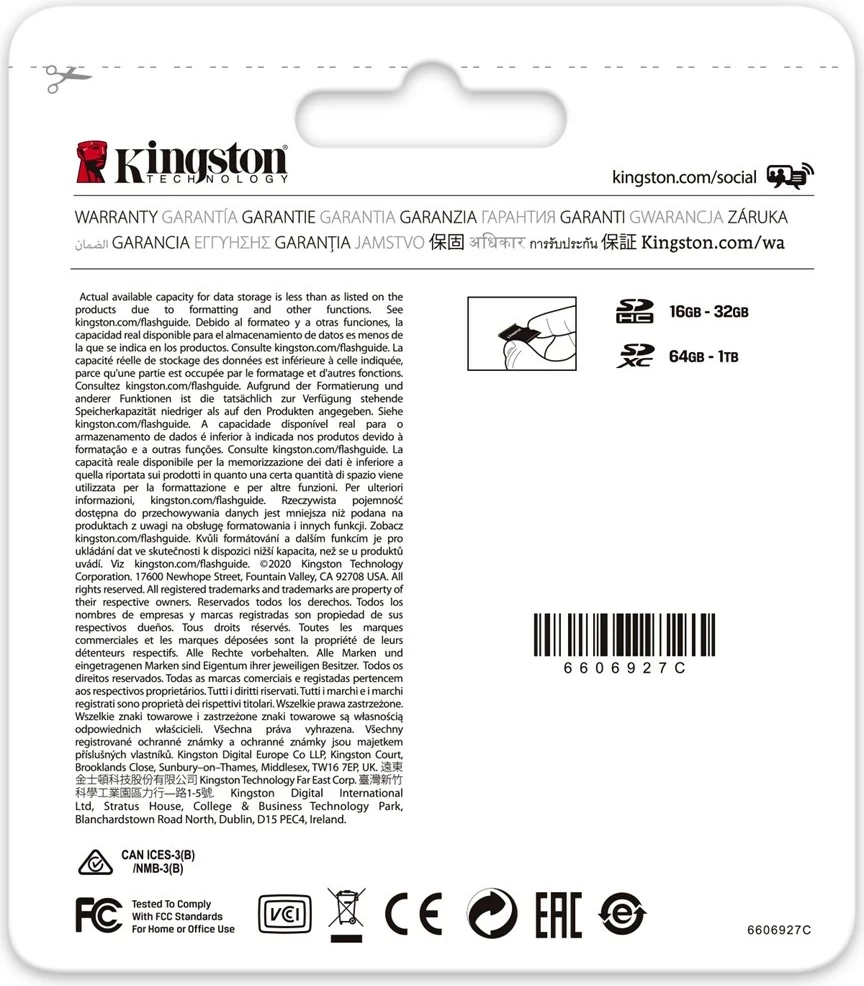 Kartelë microSDXC Kingston, 512GB Canvas Go Plus, e zezë