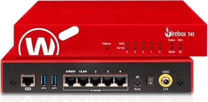 Firewall WatchGuard Firebox T45 me 3 vite Total Security Suite, kuqe