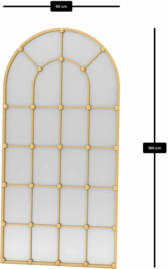 Pasqyrë cheval, ngjyrë ari, Skye Decor, ovale