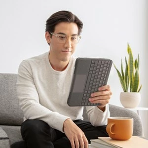 Tastierë me mbështjellës Logitech Slim Folio për iPad Air 10.9"/iPad Pro 11", Bluetooth, Oxford Grey