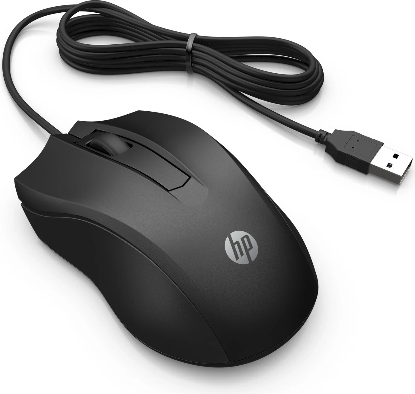 Maus me kabllo HP 100, 1600dpi, i zi               