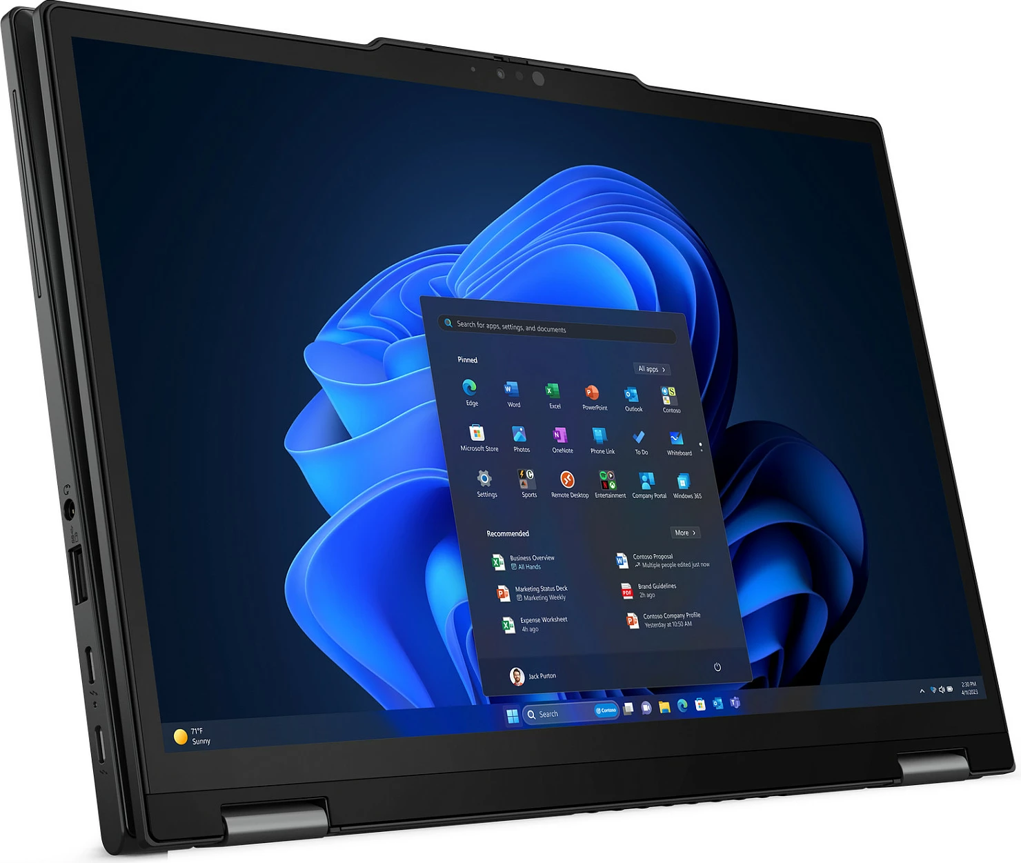 Laptop Lenovo ThinkPad X13 2-in-1 Gen 5, Intel Core Ultra 5, 16 GB RAM, 512 GB SSD, Ekran 13.3", Ngjyrë e zezë