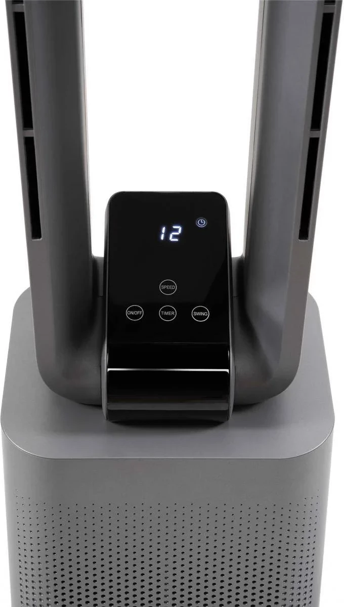 Ventilator kullë 2n1 me pastrues ajri, Elit CARBON24, 50W, filtër karboni, timer 15 orë, me telekomandë