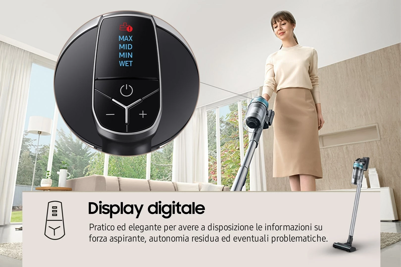 Fshesë dore Samsung VS20B75AGR1, Ngjyrë e zezë dhe mente