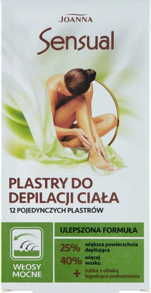 Stripa për depilim për femra Joanna Sensual, 12 copë + vaj 10ml