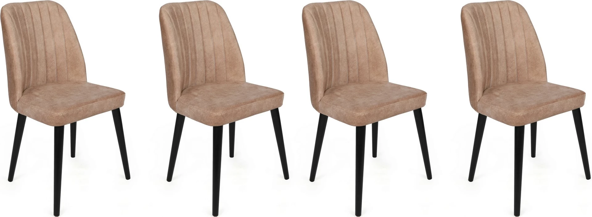 Set karrigesh (4 copë), Skye Decor, Alfa-433 V4, bezhë/zezë