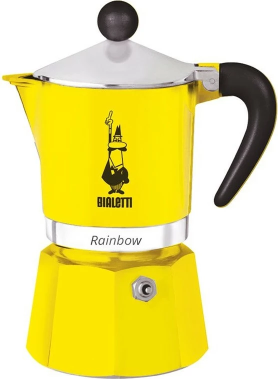 Makinë kafeje Bialetti Rainbow, 0.06 L, Alumini, Termoplastik, Verdhë