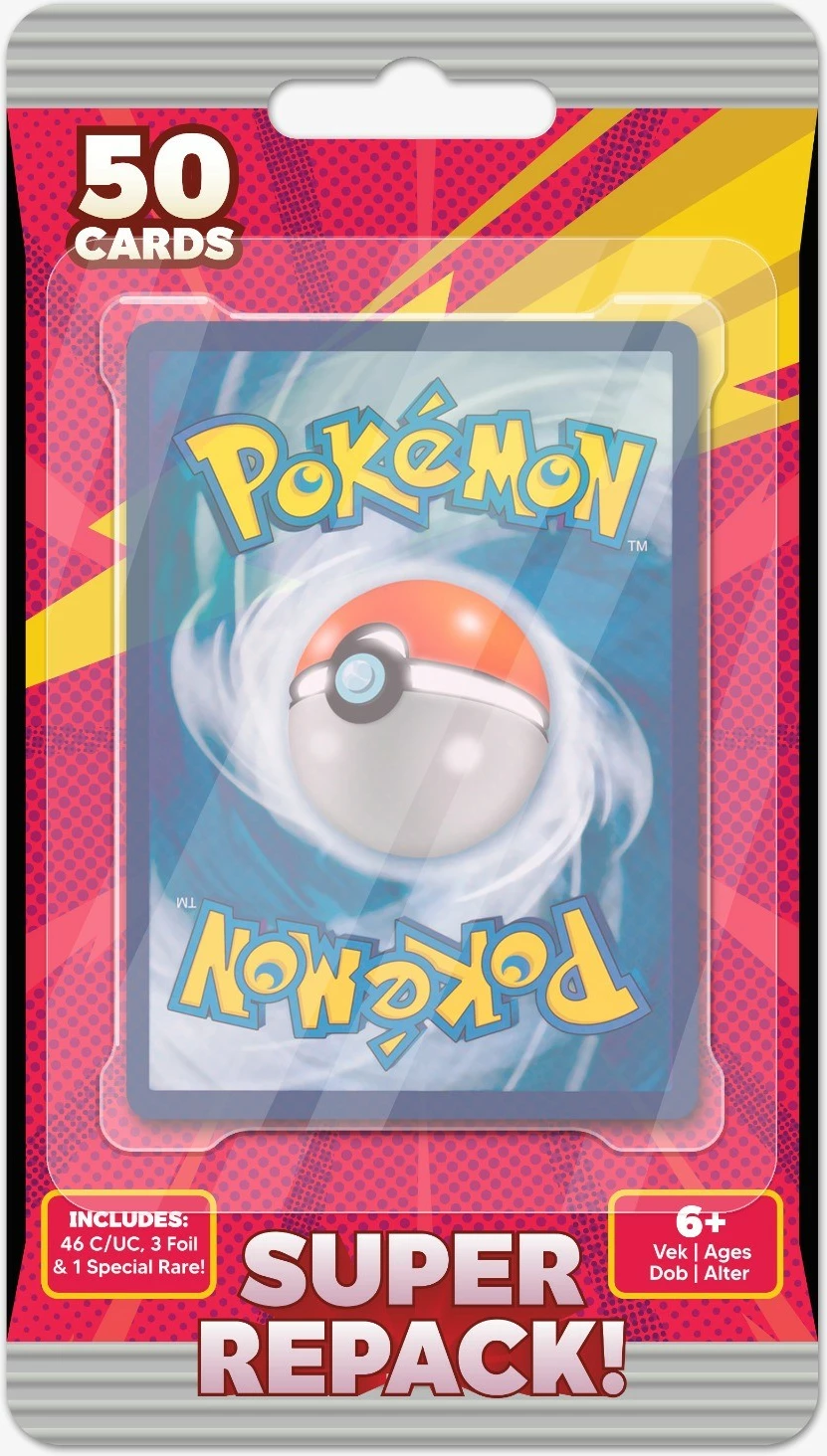 Set kartash Pokémon TCG Super Repack 50 karta (pako)