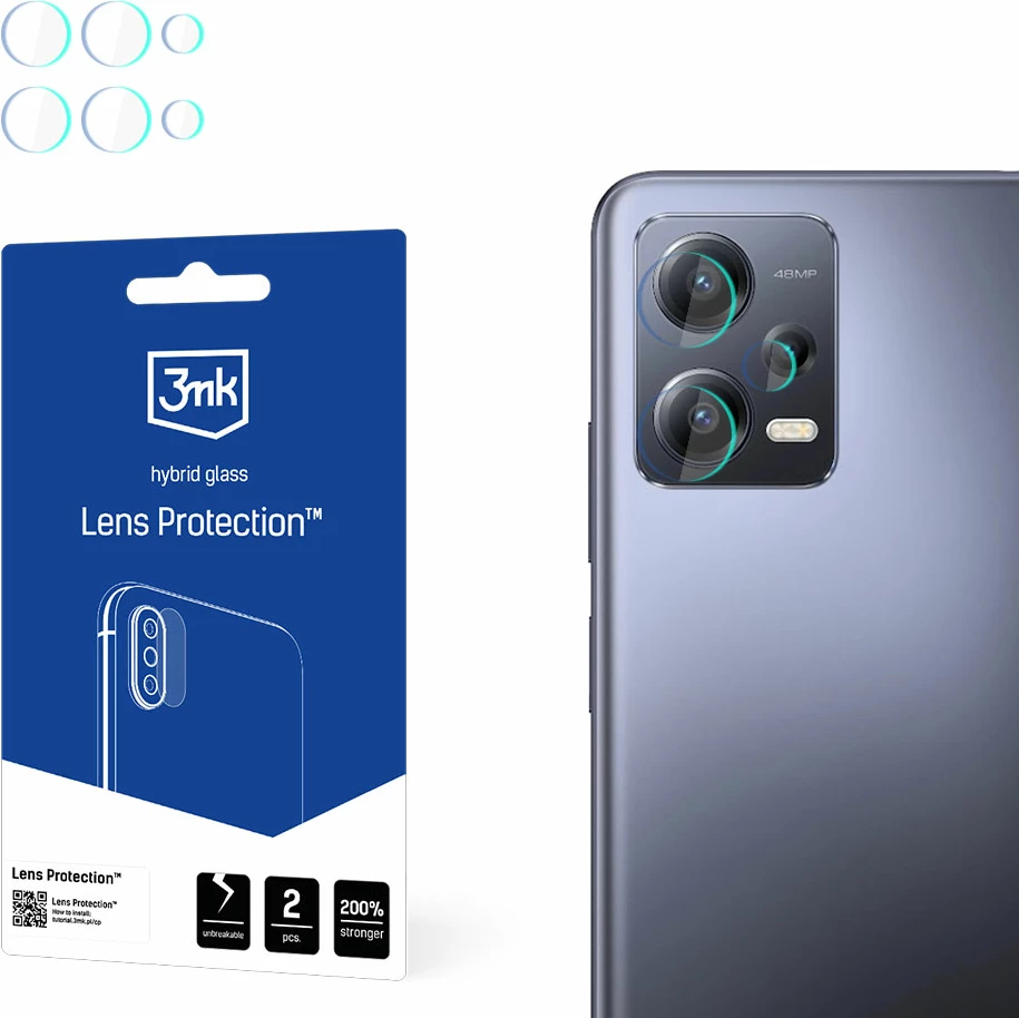 Xham mbrojtës kamere 3mk Protection për Xiaomi Redmi Note 12 Pro/Pro+, transparent