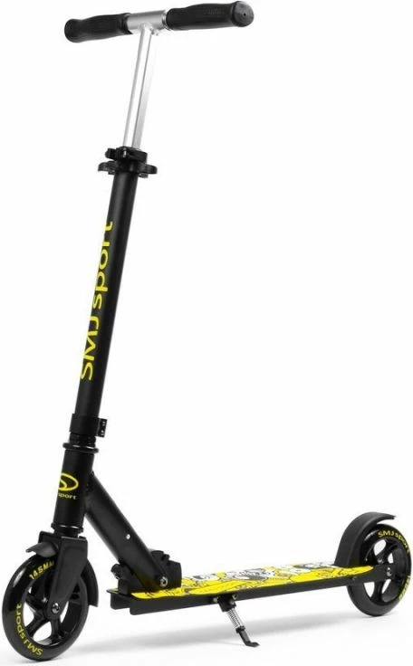 Scooter SMJ për meshkuj, femra dhe fëmijë, i zi me të verdhë