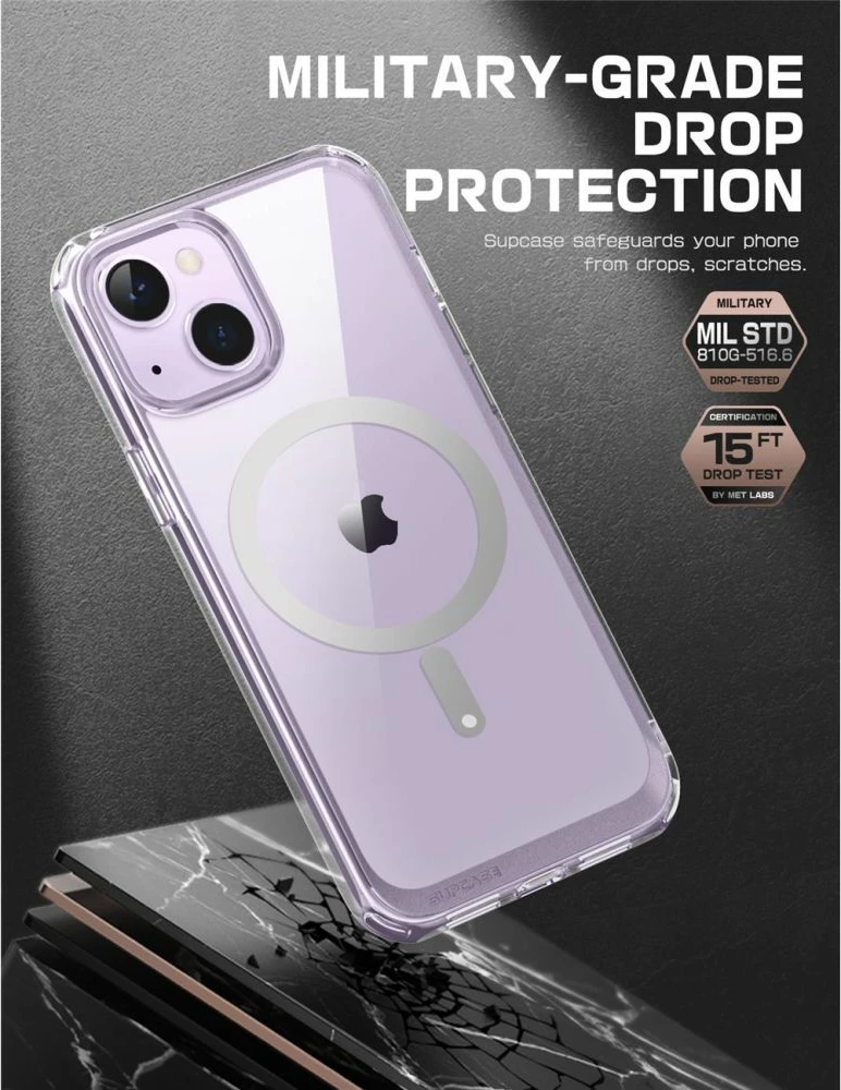 Mbështjellës Supcase UB Mag për iPhone 14 Plus, MagSafe, Transparent