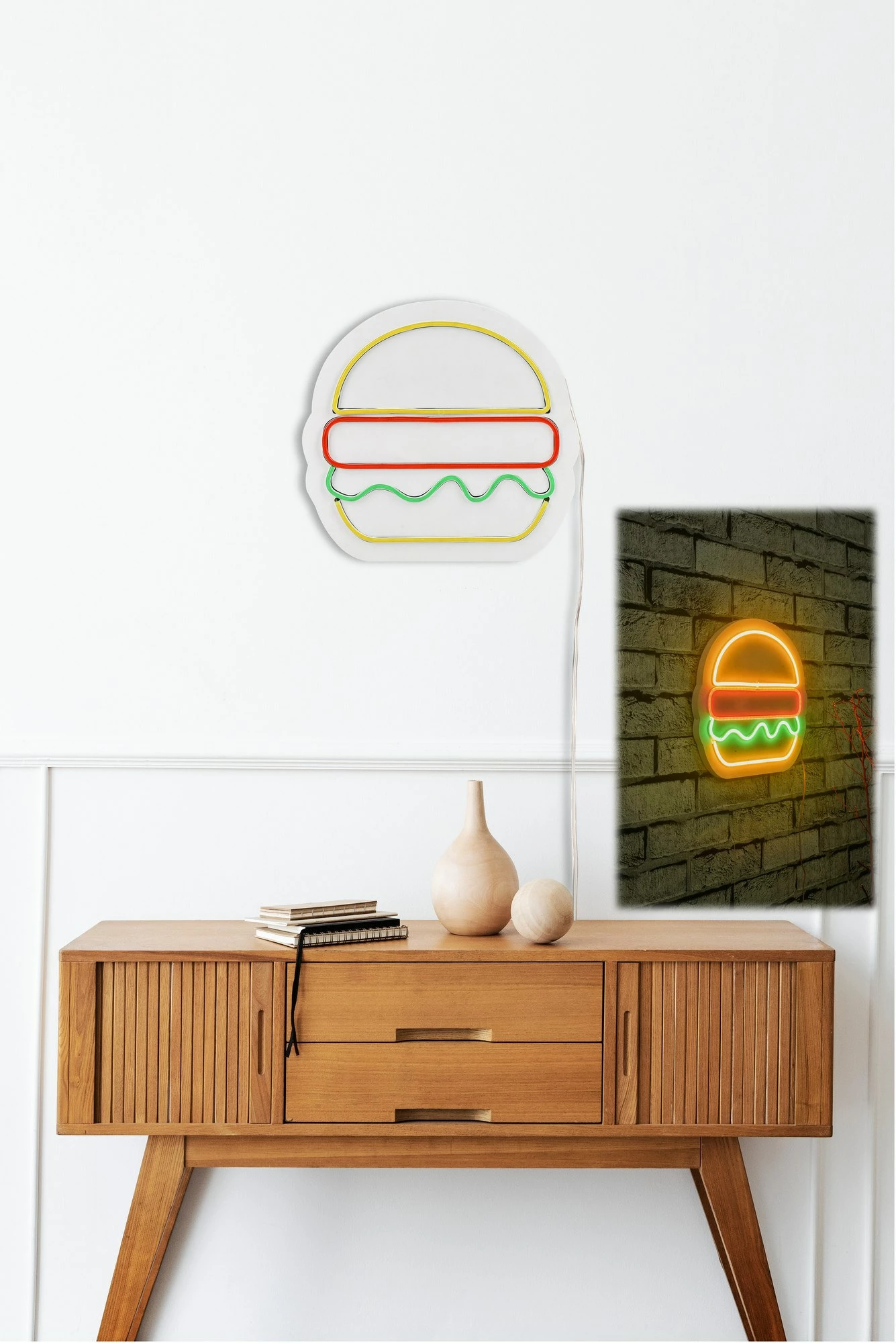 Dritë dekorative LED, plastikë, hamburger, shumëngjyrëshe