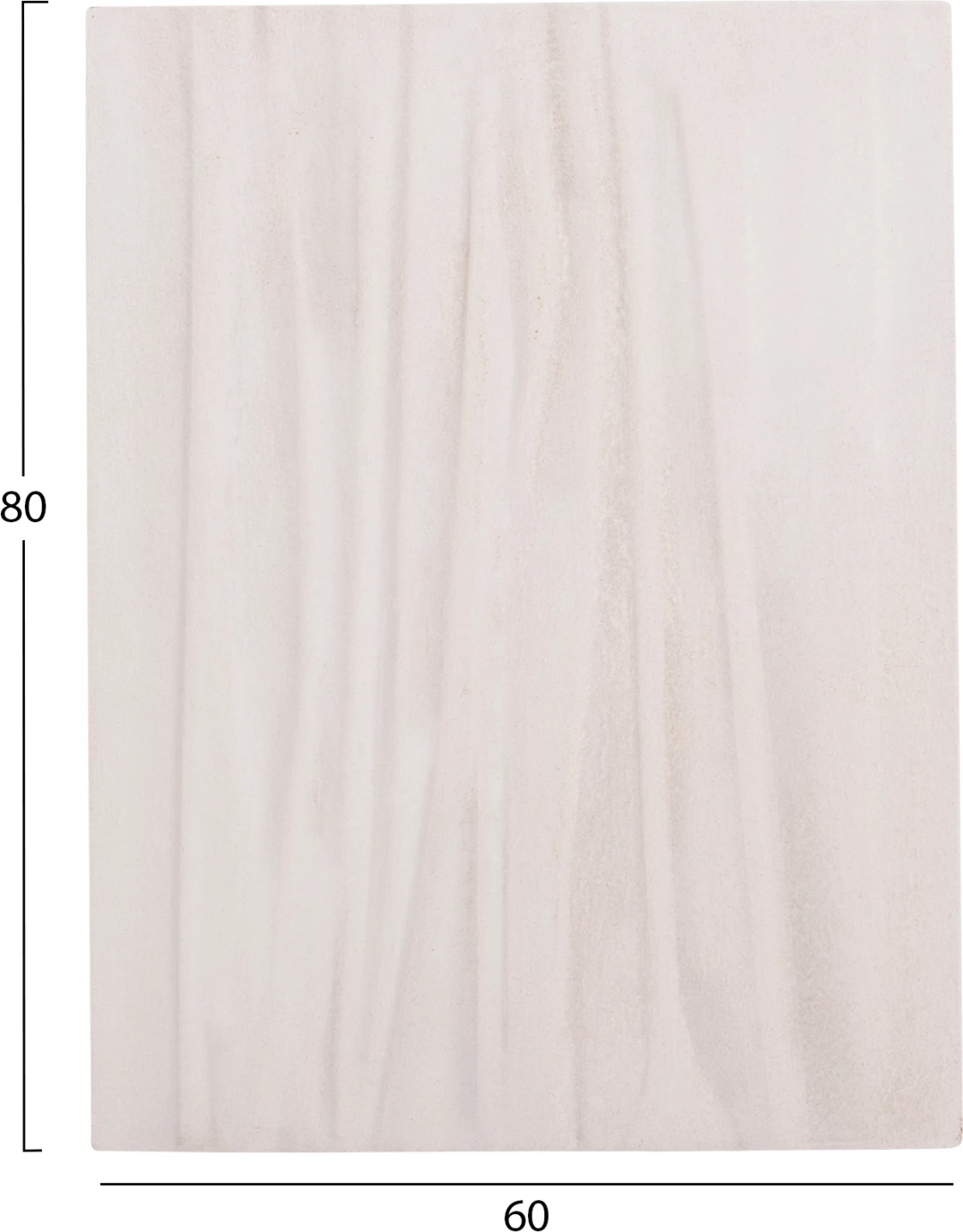 Panel dekorativ për mur, seri Santorini, FH4518, MDF, ngjyrë e bardhë e zbehtë, 60x4x80 cm