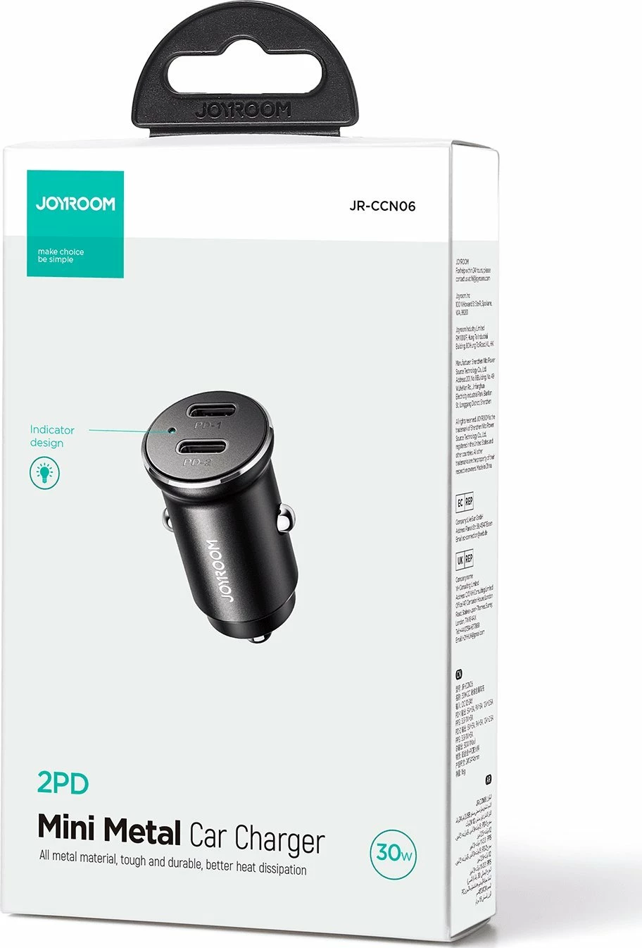 Karikues veture Joyroom JR-CCN06 30W 2x USB-C, i zi