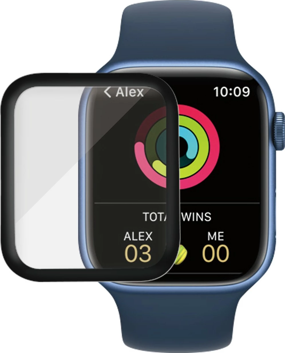Mbrojtës ekrani PanzerGlass për Apple Watch Series 8/7 45mm, transparent