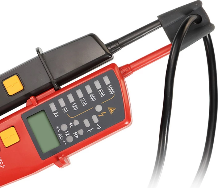 Testues tensioni dhe vazhdimësie, UNI-T UT18E, 6–1000V AC/DC, LCD + LED, test RCD, IP65