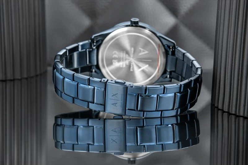 Orë dore për meshkuj Armani Exchange, navy blue