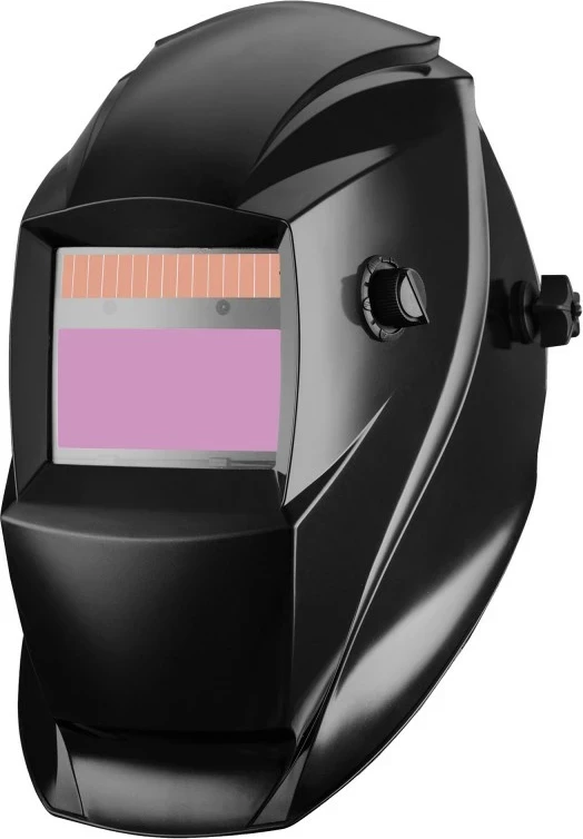 Helmetë saldimi LAHTI PRO L1540500, errësim automatik 9-13 DIN, fushë shikimi 100x50 mm, solar + 2xCR2032, e zezë, me filtër L1540501