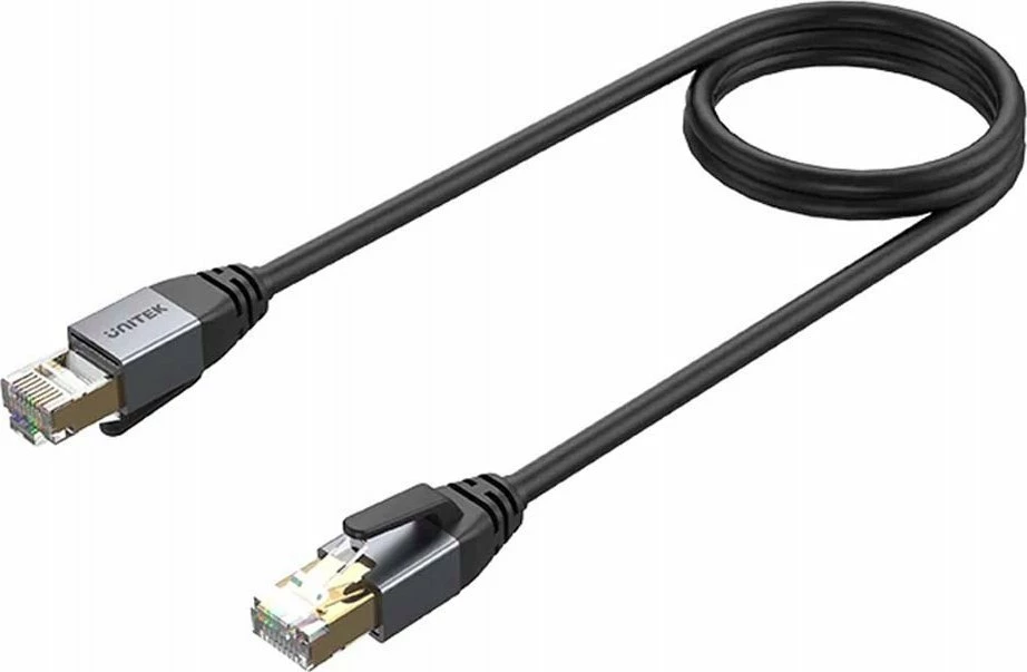 Kabllo rrjeti Ethernet Unitek Cat.8 RJ-45 S/FTP 5m, e zezë, 1 copë