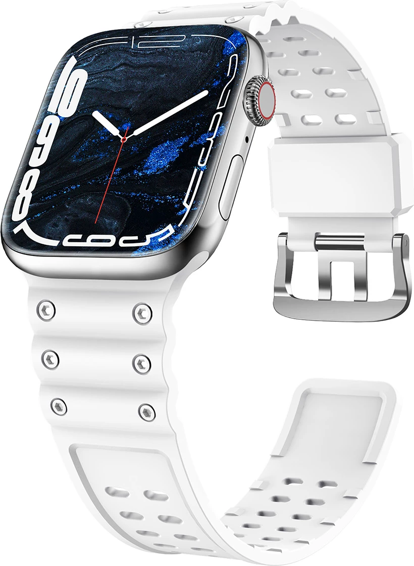 Rrip për Apple Watch Hurtel Strap Triple Protection, TPU, i bardhë