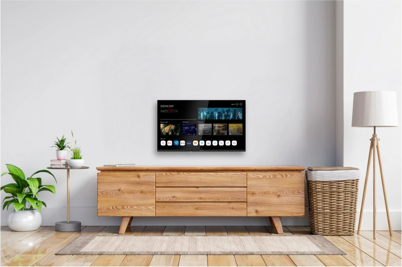 Televizor SMART Sencor SLE 24S830MB, 24 inç, webOS, Wi-Fi, Bluetooth, HD Ready, i zi