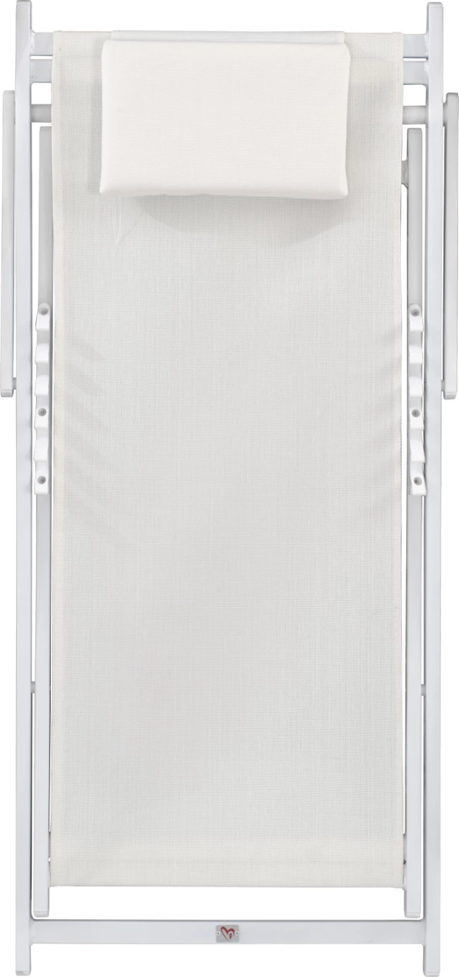 Karrige lounge profesionale KEA FH5076.04 alumini & textilene, ngjyrë e bardhë, 59,5x102,5x94H cm