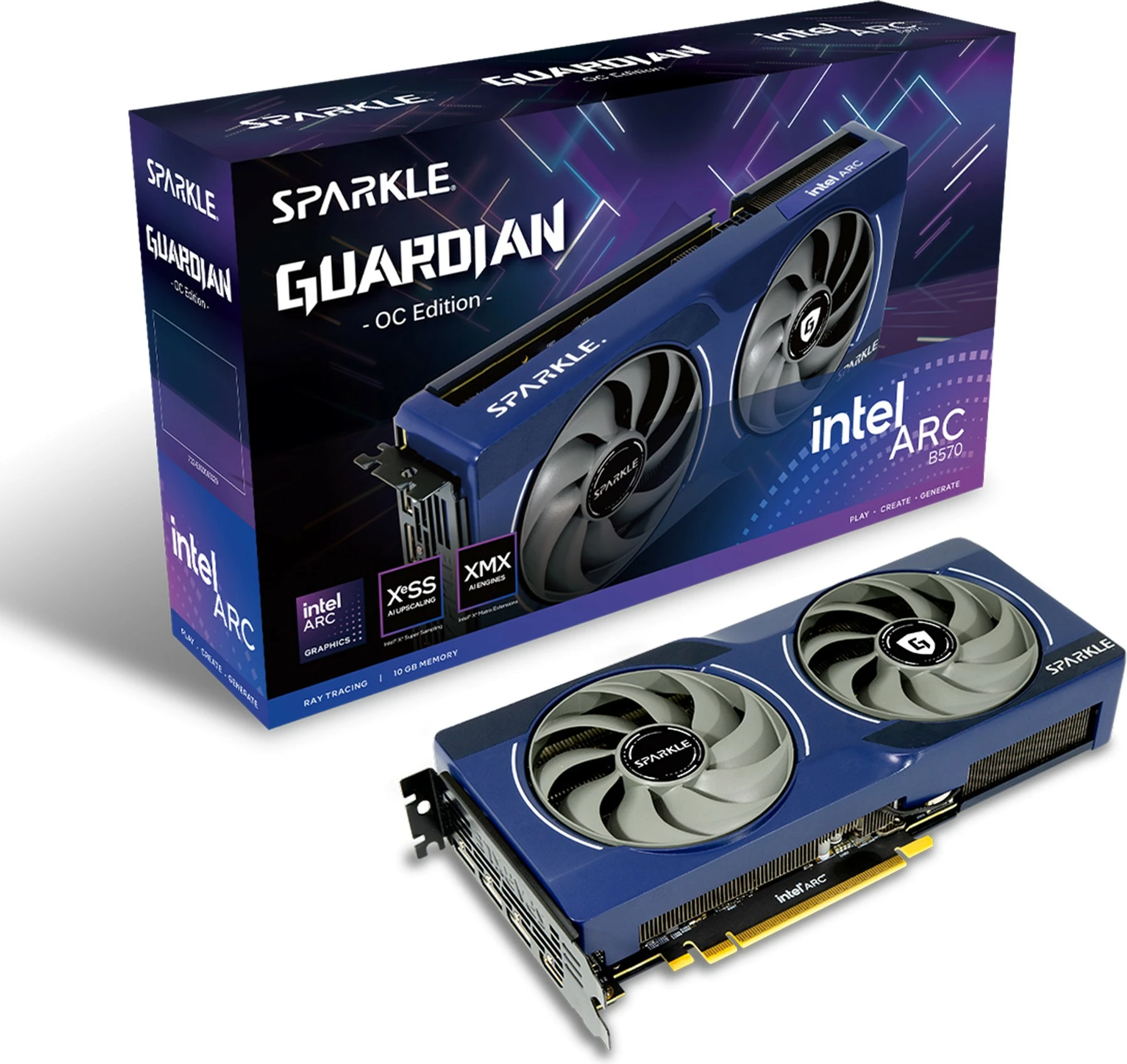 Kartë grafike Sparkle B580 Guardian 12GB GDDR6, blu