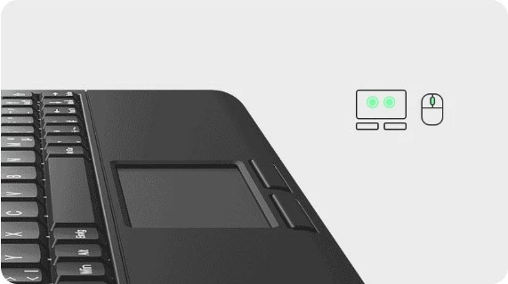 Tastierë KeySonic KSK-3210ELU, USB, LED, QWERTZ, me touchpad, e zezë