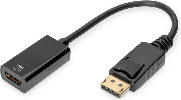 Adapter DisplayPort në HDMI Digitus AK-340415-002-S, 0.2m, i zi