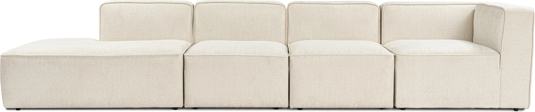 Kënd-sofë Atelier del Sofa, More M (M4-M1-M1-M7), ngjyrë krem, shndërrohet në shtrat