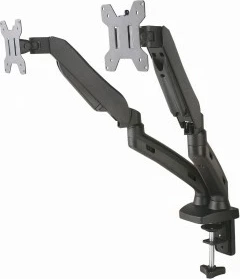 Mbajtës tavoline për 2 monitorë ART L-13GD, me gaz, 13-27", i zi