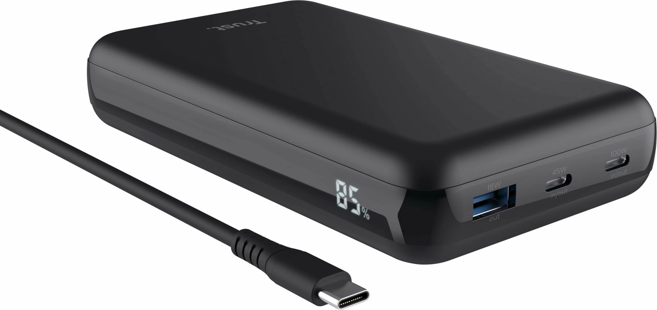 Powerbank Trust Laro 20000 mAh 100W PD me display, i zi