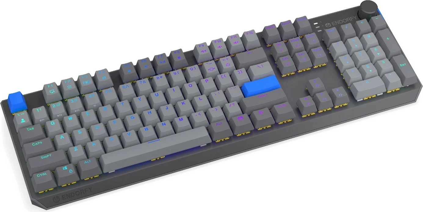 Tastierë mekanike wireless Endorfy Thock V2, RGB, full-size, hot-swap, gri