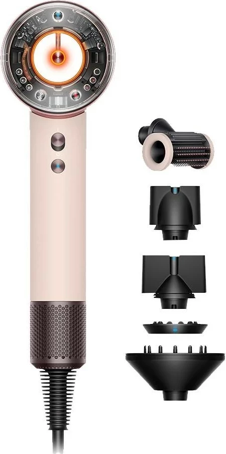 Tharëse flokësh Dyson Supersonic Nural Straight+Wavy, pastel pink/rose gold