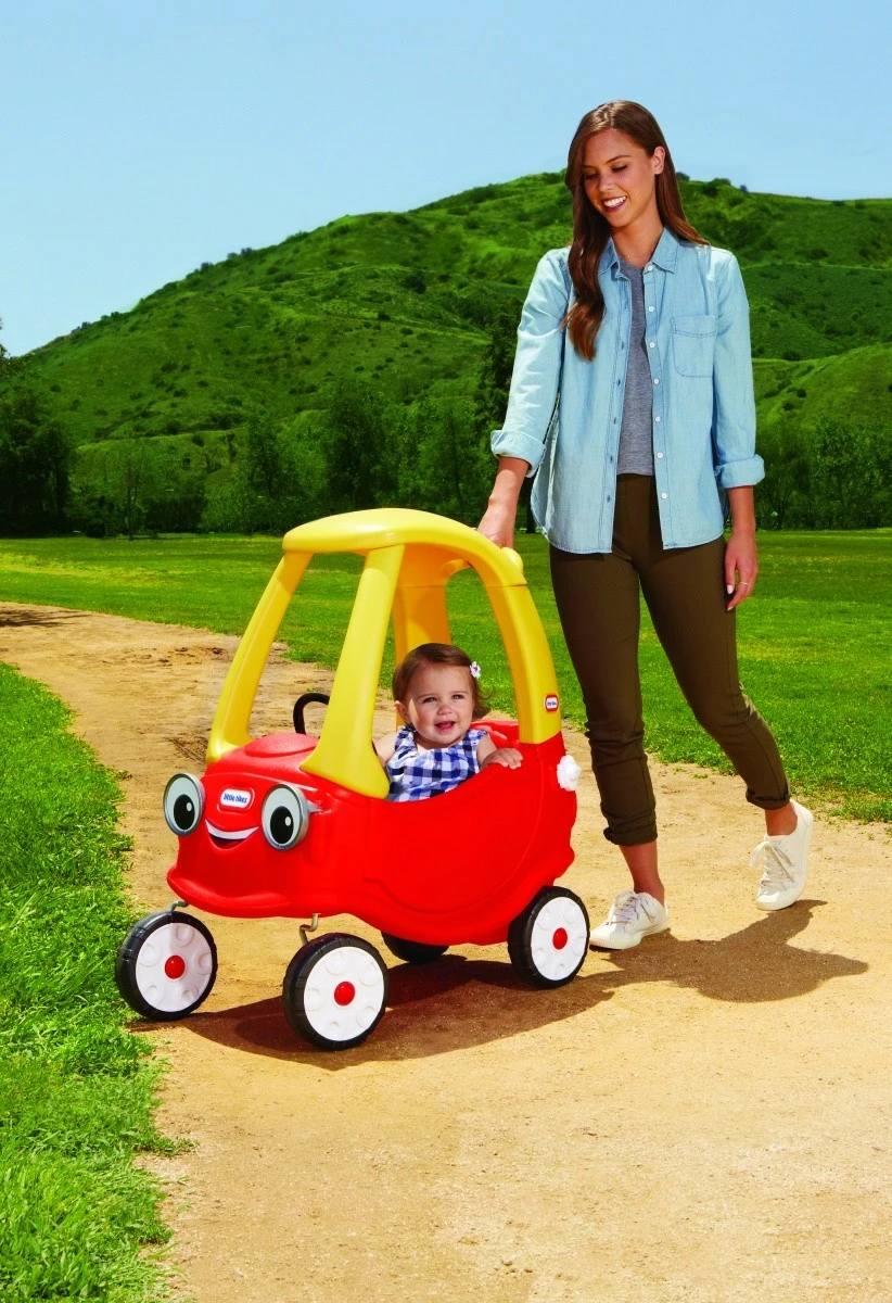 Makine lodër Little Tikes Cozy Coupe me sy të rinj, e kuqe/verdhe