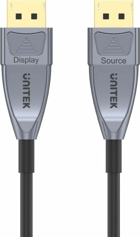 Kabllo DisplayPort Unitek C1616GY, DP 1.4, 10m, fiber optike, 8K@60Hz/4K@120Hz, Gri