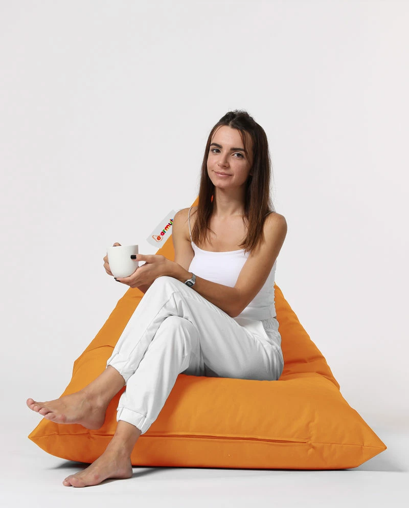 Puf kopshti, ngjyrë portokalli, Pyramid Big Bed, Atelier del Sofa