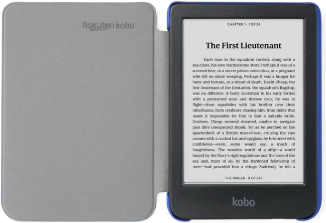 Mbështjellës SleepCover për e-lexues, Kobo Clara Basic N365-AC-BL-O-PU (N365ACBLOPU) 195x125x20 mm blu kobalt