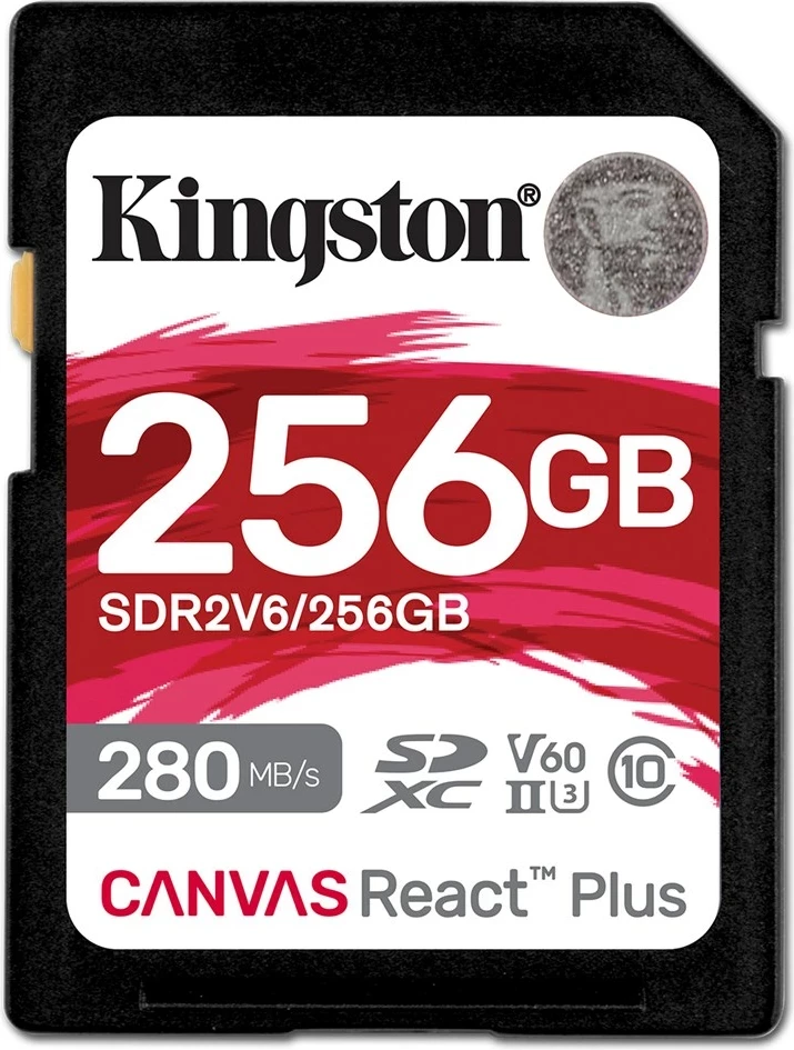 Kartelë memorie Kingston Canvas React Plus SDXC 256GB, e zezë