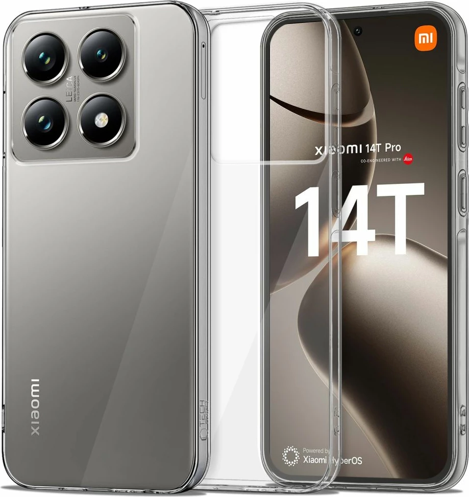 Mbështjellës Tech-Protect FlexAir Hybrid për Xiaomi 14T, Transparent