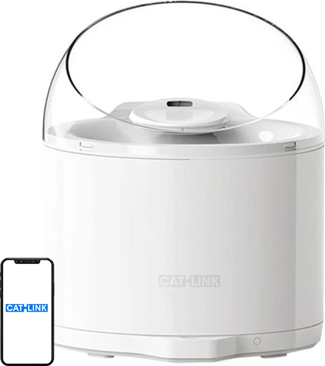 Fontanë uji smart për kafshë Catlink Pure 2 UV, 2.6 L, sterilizim UV, gri