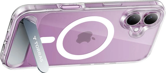 Mbështjellës Torras Pstand për iPhone 16, transparent