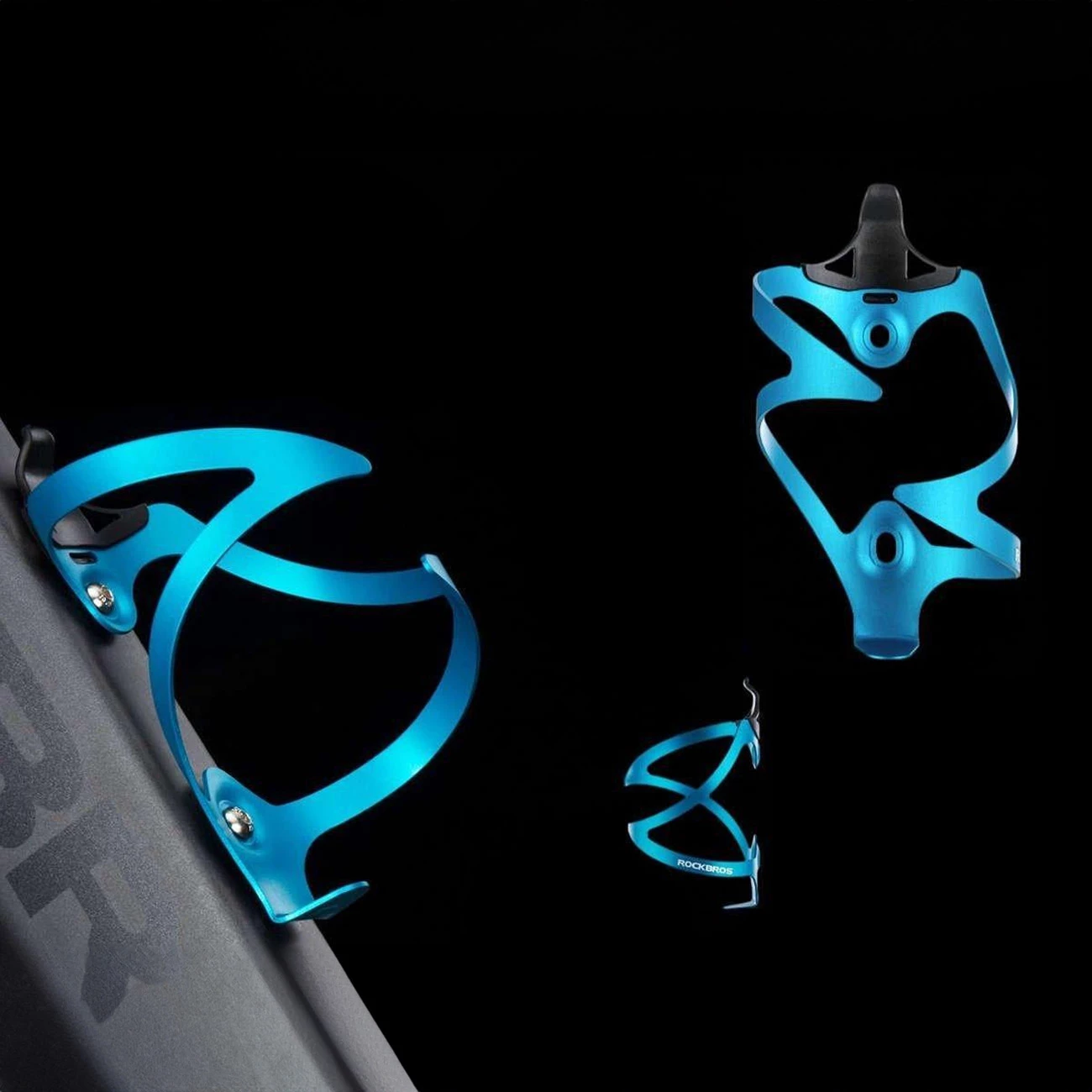 Mbajtëse shishe biçiklete Rockbros 2017-11ABL, alumini, kaltër