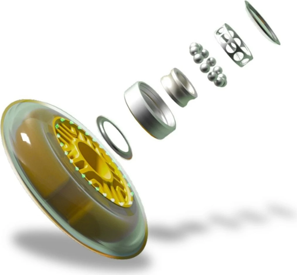 Lodër ride-on Milly Mally Gravity Gaiter, 4 rrota, Gjelbër/Verdhë